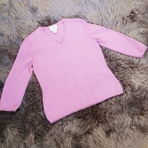 LOFT Pink V-Neck Sweater